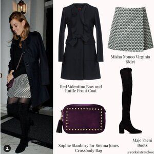 Maje Black Over the Knee Boots Sleek Suede Design